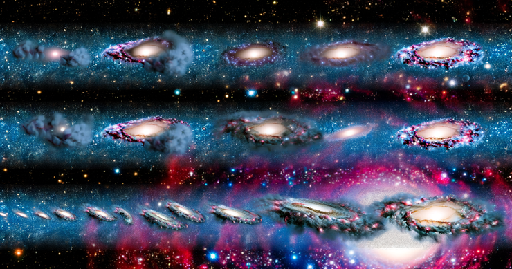 From Dust to Galaxies: The Life Cycle of Cosmic Structures