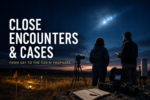 Witness and UAP investigator documenting a close encounter with cameras and scientific instruments