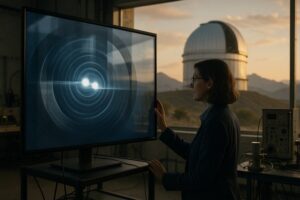 Person working on a computer while addressing controlled transparency