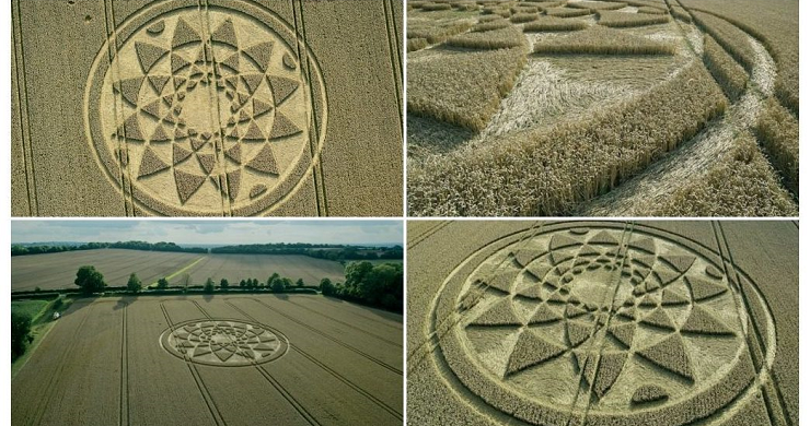 Huge crop circle draws visitors – Farmer asking £2 donations to cover cost