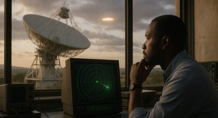 Person working on a computer while addressing radar corroboration